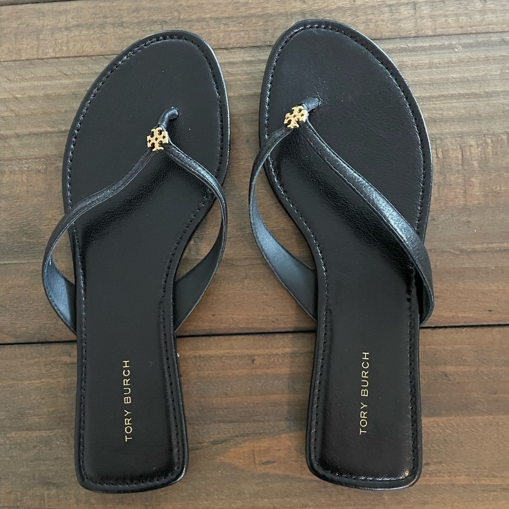 Tory Burch Black Leather Sandals